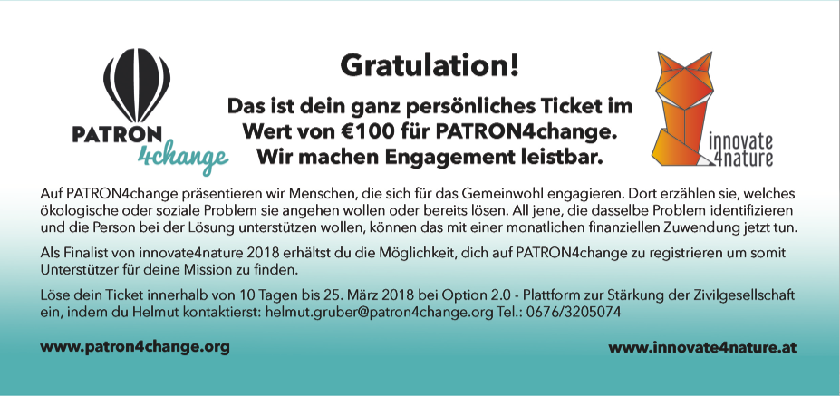 Ticket innovate4nature